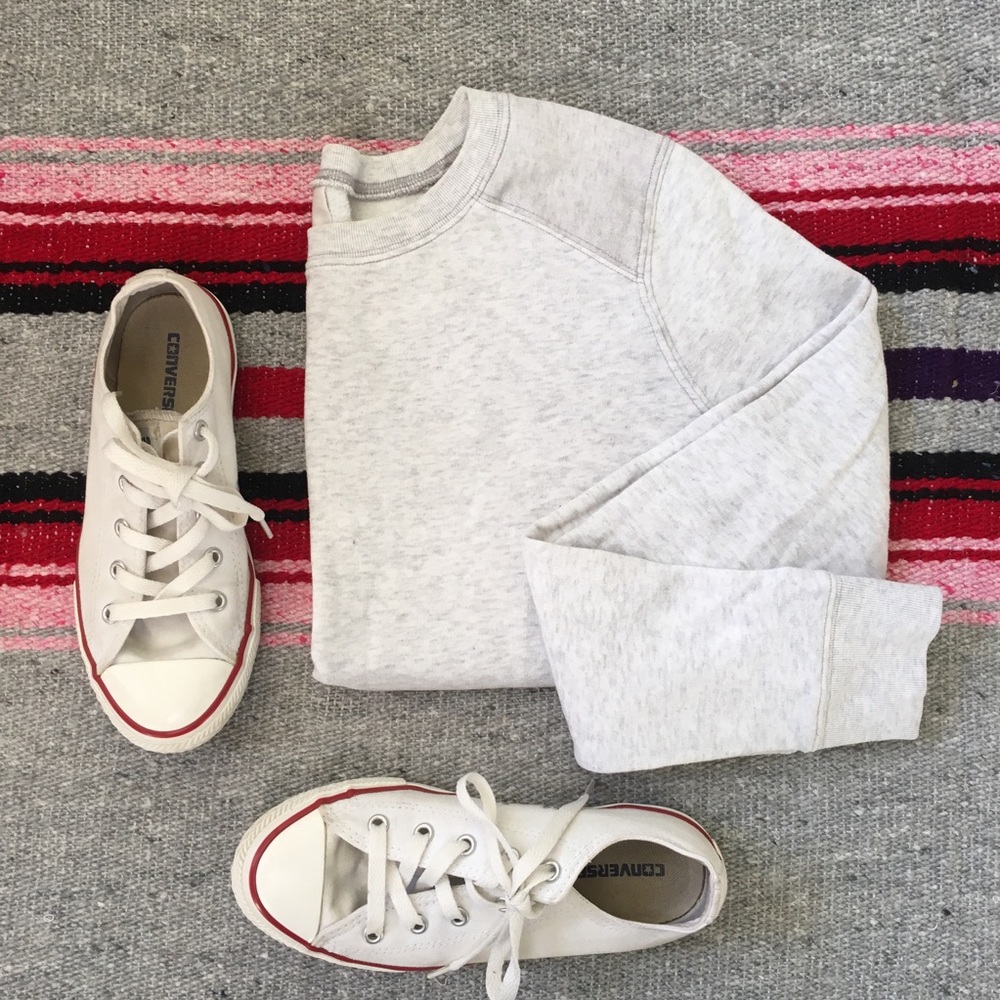 PINK | GRAY CREW NECK SWEATER